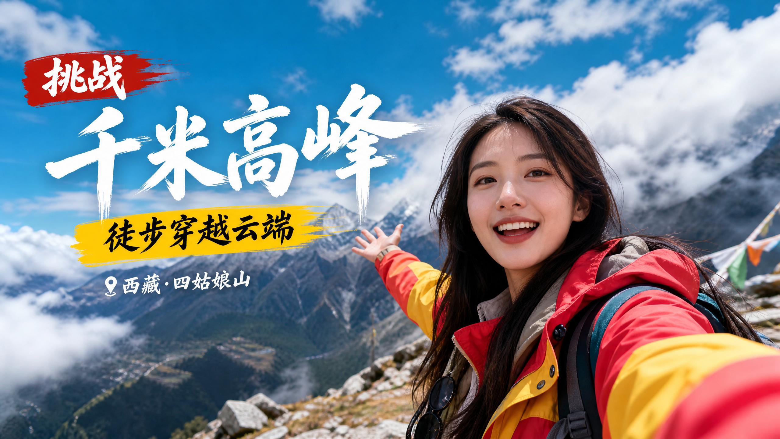 糖心vlog 【旅行视频vlog】挑战千米高峰！西藏四姑娘山徒步穿越云端完整记录